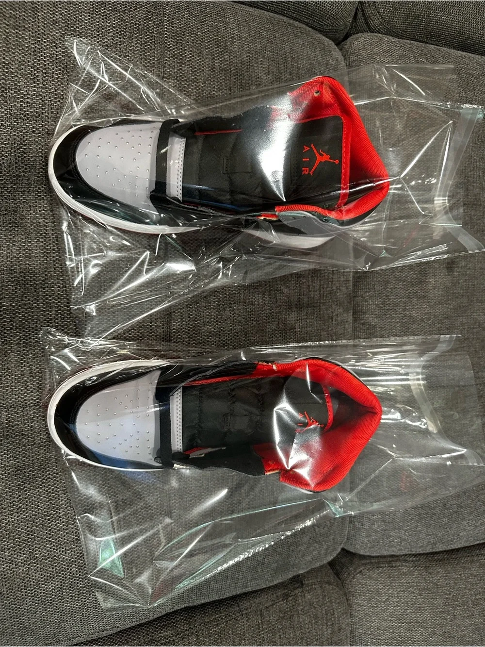 Nike Air Jordan High-Top Sneakers in Black, Gray & Red Boys Size 7